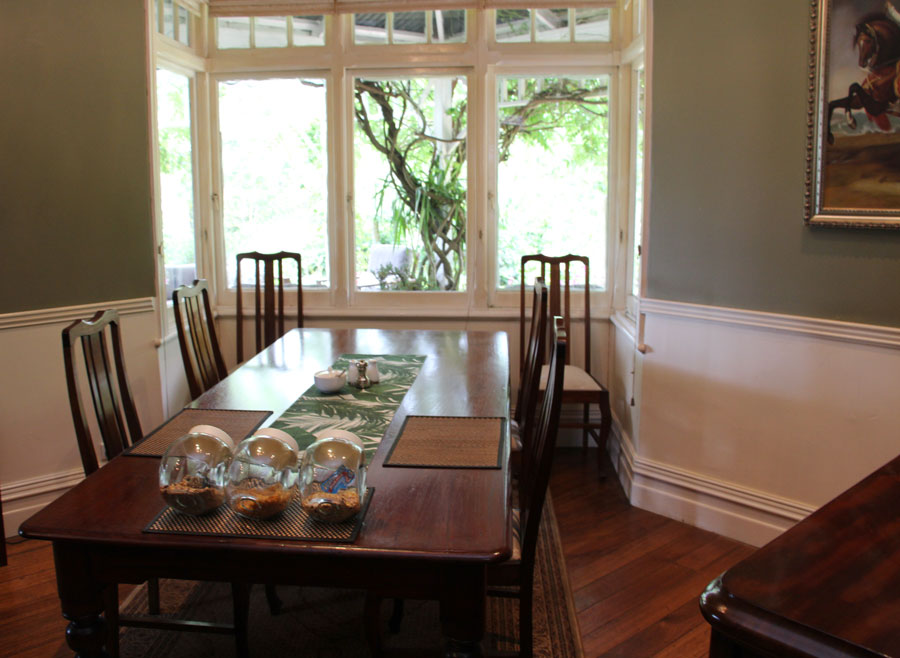 Breakfast provisions in the dining room