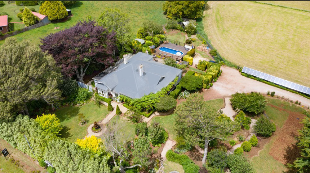 Aerial view of Willow Lodge